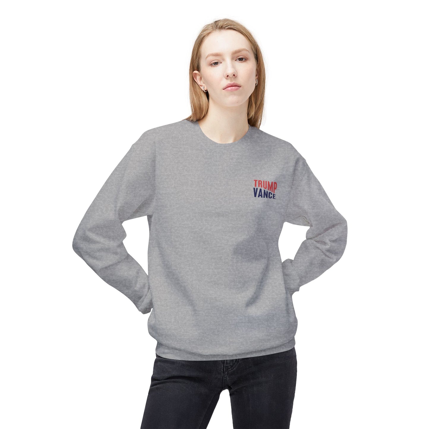 Trump Vance 2024 Softstyle Fleece Crewneck Sweatshirt