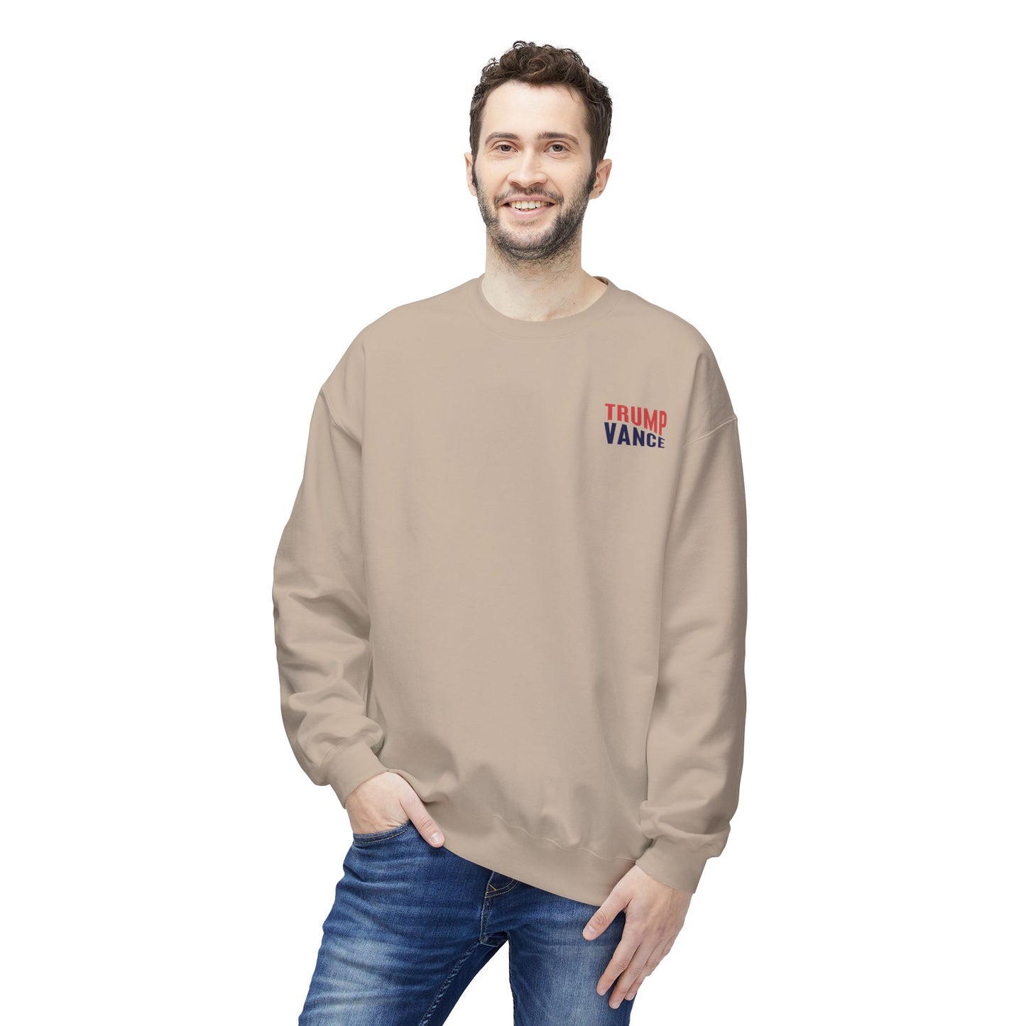 Trump Vance 2024 Softstyle Fleece Crewneck Sweatshirt