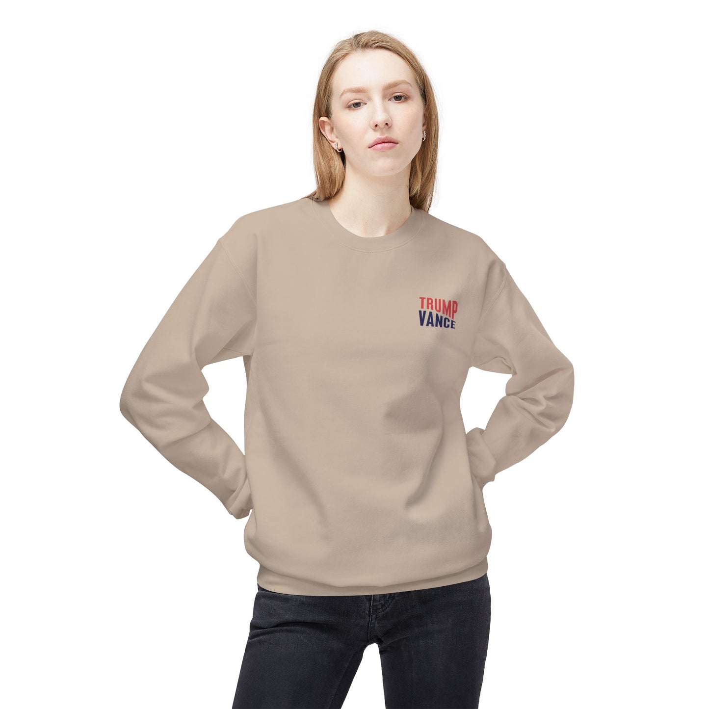 Trump Vance 2024 Softstyle Fleece Crewneck Sweatshirt