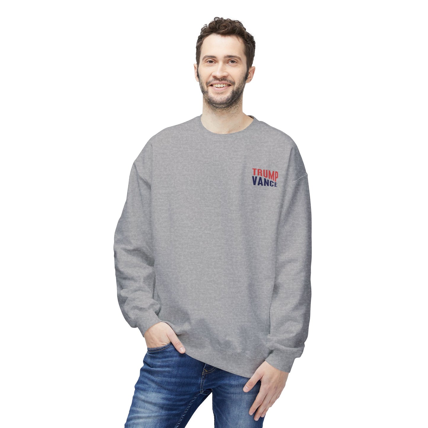 Trump Vance 2024 Softstyle Fleece Crewneck Sweatshirt